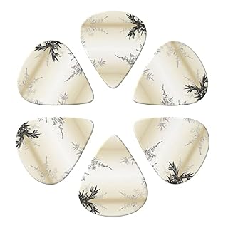 Lot de 6 médiators Zen en bambou et fleurs de cerisier pour guitare acoustique, guitare électrique, basse, ukulélé… - Les Beatles, Paul McCartney, John Lennon, RIngo Starr, George Harrison Lot de 6 médiators Zen en bambou et fleurs de cerisier pour guitare acoustique, guitare électrique, basse, ukulélé… – Image 4