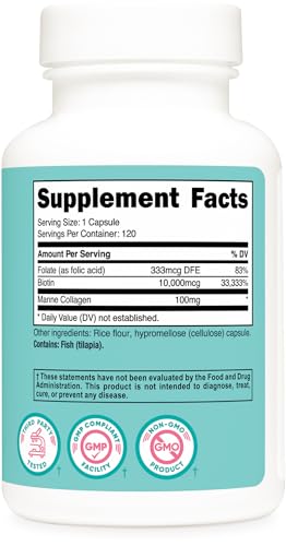 Nutricost Biotin with Collagen Capsules