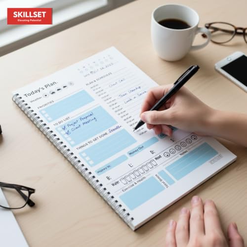 Image of Planner Diary Daily Goals A5 Spiral Notebook 192 Pages