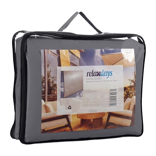 Relaxdays Sonnensegel, 3,5x3,5 m, Polyester, wasserdicht, Segeltuch Ösen, Spannseile, Sonnentuch quadratisch, dunkelgrau