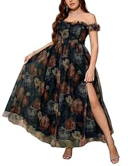 Black Dress Brown Floral
