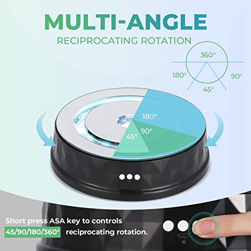 Flyrivergo Rotating Display Stand 9inch/17.6lb LED Colorful Light 360 Degree Motorized Turntable Mirror Base Stand for Cup Crystal Glass Spherical Jewelry Display Party Decoration - Thumbnail 4