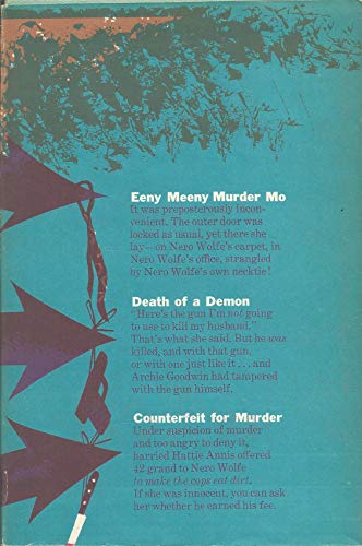 Homicide trinity: A Nero Wolfe threesome B0006AXSZ8 Book Cover