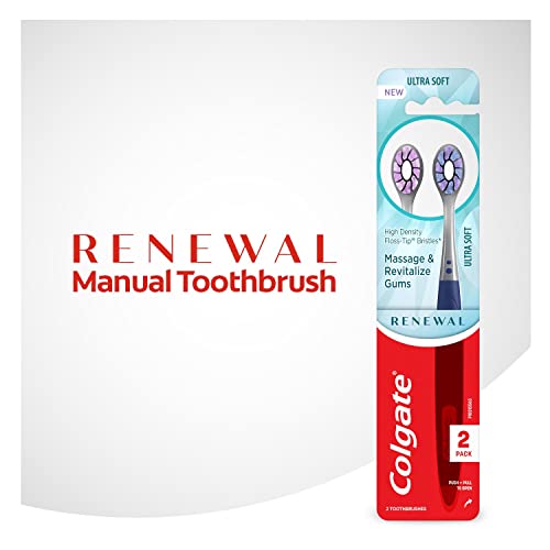 Colgate Renewal Manual Toothbrush, 2 Pack #TOP7