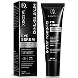 RAZONIX Instant Eye Tightening and Lifting Serum, with Hyaluronic Acid and Caffeine, for Under Eye Bags, Puffiness, Dark Circles, and Wrinkles, Serum Form, 0.5 fl oz (Medium, Unscented)