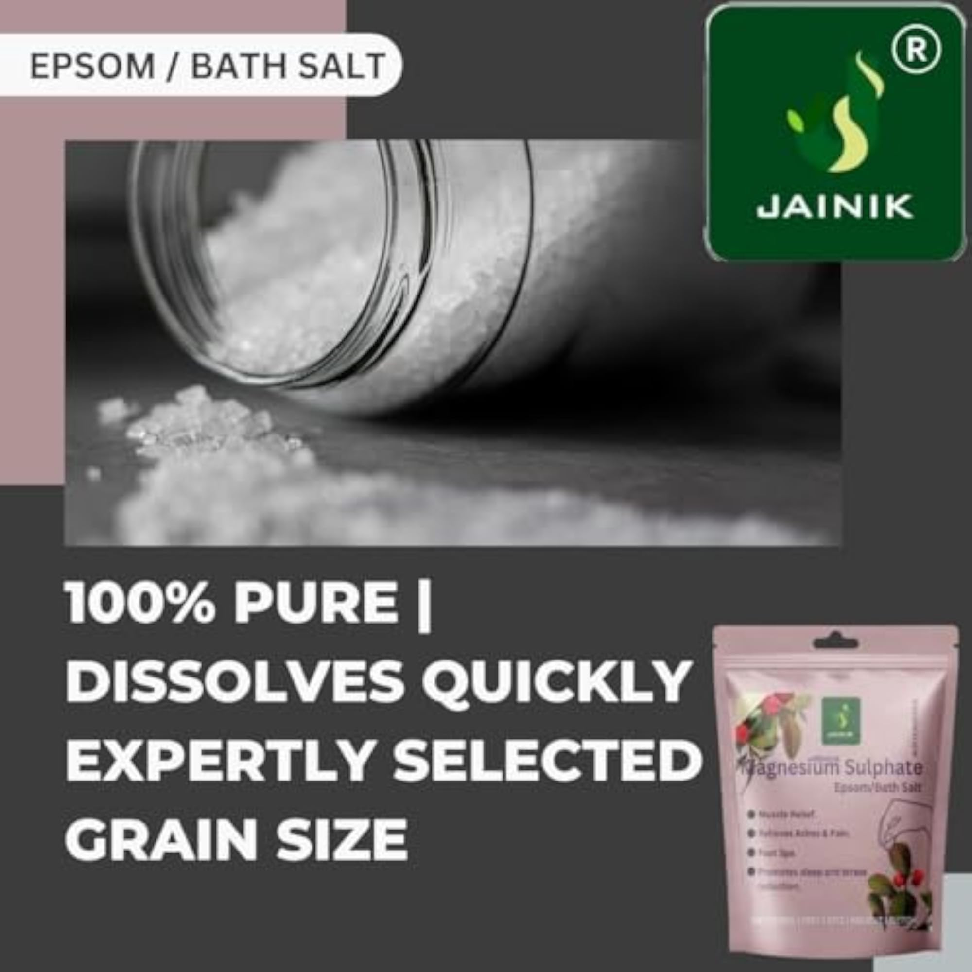 Magnesium Sulphate Epsom Salt for Muscle Relief, Relaxation