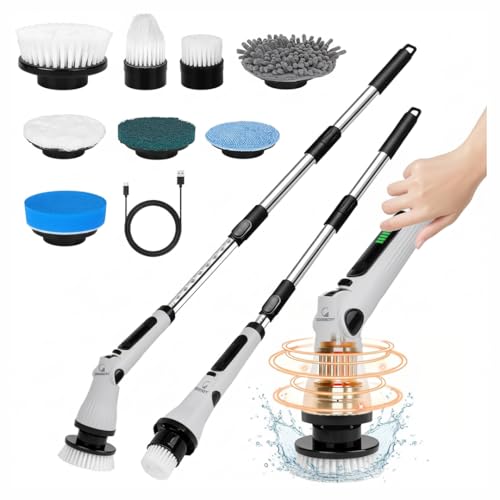 Goodscity Electric Ultra Flexi Spin Scrubber, Cordless Cleaning B...