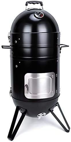 Sougem Charcoal Smoker Grill 14 inch Smoker Grill Vertical Multi Function Grilling Smoker