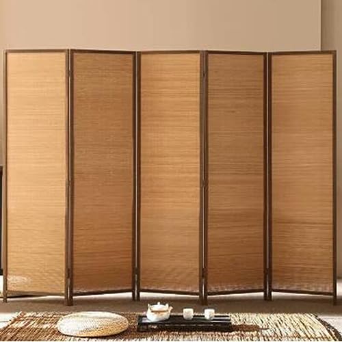 OLSKFUH Biombo Divisor De Ambientes De 4/5/6 Paneles, Separador De Privacidad Plegable, Separador De Suelo Independiente, Soporte Plegable para Estudio, Sala De Estar, Sala De,5 Panels-200cm/78.7in H