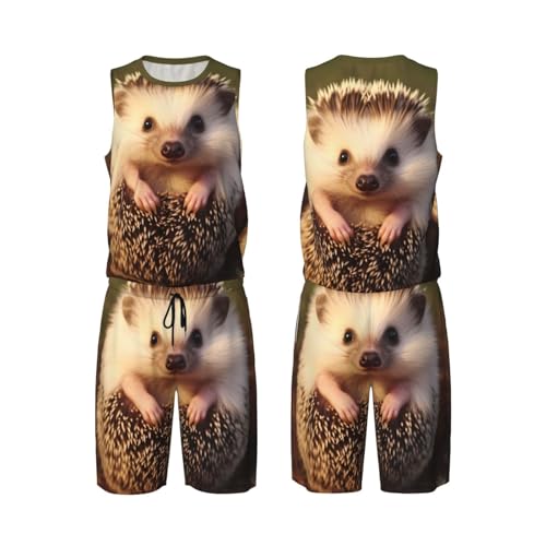 Maillot de basket-ball pour homme Hedgehog ensemble gilet et short de sport