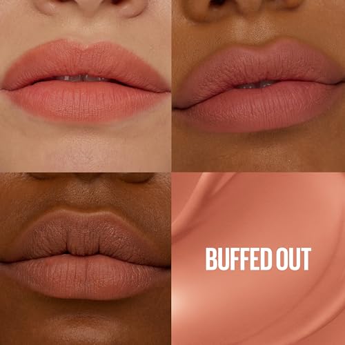 Image of MAYBELLINE Super Stay Teddy Lip Tint, Long Lasting Matte Lipstick for Up To 12HR Wear, Buffed Out, 1 Count