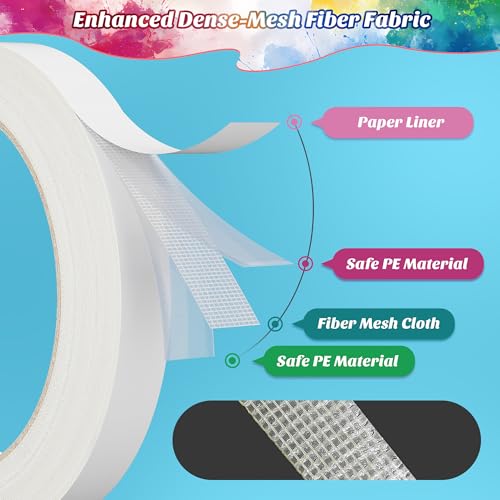 Image of Hem Tape No Sew No Iron, 1 /2In X 82FT Hemming Tape for Pants | Stitch Witchery Hemming Tape, Heavy Duty Double Sided Tape for Clothes, Pants, Curtains, Dress, Jeans, Rug, Carpet, Arts