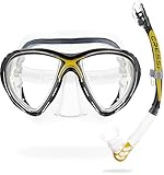 CRESSI Combo Big Eyes+Alpha UD Clear/Yellow - Kombo Set Maske Big Eyes Evo und...