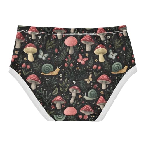 Girls Underwear Soft Cotton Mushroom Snails Butterfly Kids Panties in Sizes 2/3t, 4t, 5t, 6 and 82