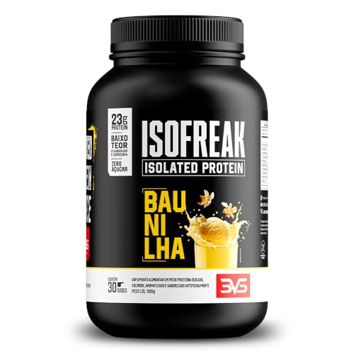3VS Nutrition Isofreak Protein 900g – Whey Protein Isolada – Ganho de força; Ganho de massa muscular, Fonte de BCAA