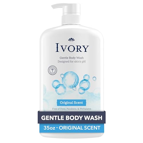 Ivory Body Wash, Designed for the Whole Family, Gentle Formula, Free of Dyes Heavy Perfumes Parabens...