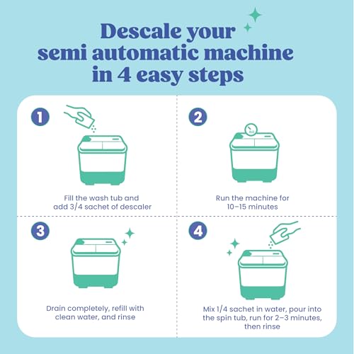 Image of Cleevo Washing Machine Cleaner & Descaler Powder - Pack of 3 | Removes Limescale, Odour & Residue | Non-Toxic, Phosphate-Free | Front & Top Load Safe