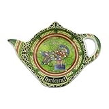 Celtic Peacock Ireland Teabag Holder With A Coloured Trinity Irish Design