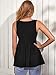 MakeMeChic Women's Maternity Tank Top Casual Solid Sleeveless Peplum Top Black M