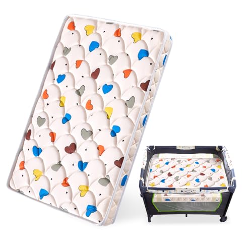 Image of Pack and Play Mattress (38 inchx26 inchx1.5),Skin Friendly Fabric, Soft, Breathable and Quiet, Provides Baby Friendly Support and Helps Healthy Spine Development,Pack and Play Topper.