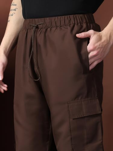 Image of KOTTY Men's Urban Style Relaxed Cargo Pants with Stylish Pockets and All-Day Comfort