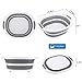Collapsible Dishpan 7.5L Plastic Sink Dish Basin Cutting Board Foldable Food Tub for BBQ Picnic Camping Portable Washing Dishes Basket Space Saving Gray