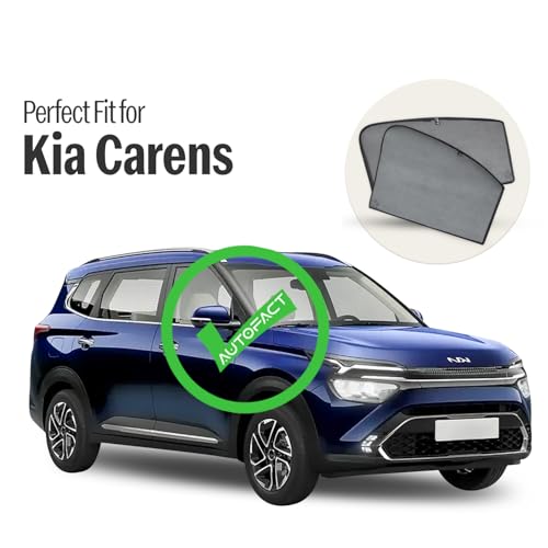 Image of Autofact Car Sunshades for Kia Carens, UV Protection, Useful Car Accessories, Custom fit Sun Shades for Side Windows, Set of 6