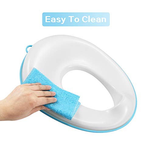 Pandaear Portable-Travel Toilet Training Potty Seat: Safe Urine Guard Durable Anti-Slip Rubber Rim | Hanging Ring & Bonus Hook | Baby Boys Girls Toddlers Kids Infants | Fits Round & Oval Chair #TOP5