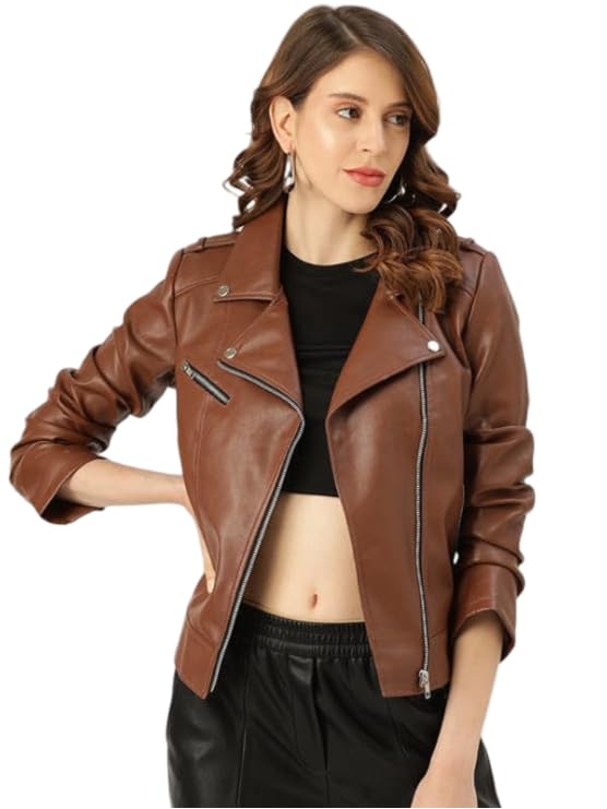 leather retail Women Faux Leather Regular Jacket (Brown) LRFRBR1124-picture-18