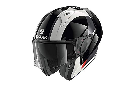 Casco de moto Shark EVO ES ENDLESS WKR, Negro/Blanco/Rojo, M