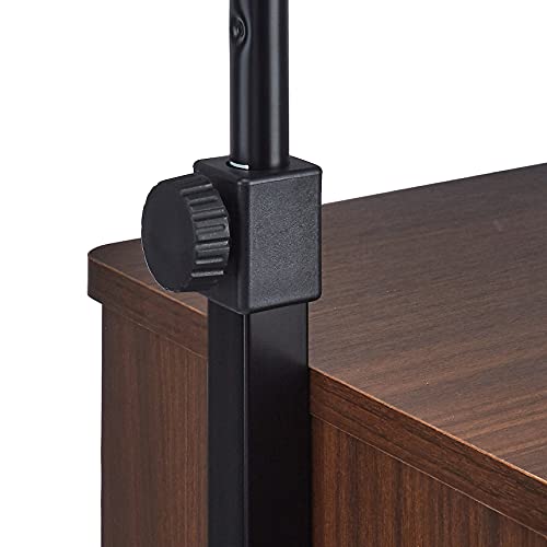 Amazon Basics Adjustable Standing Mobile Laptop Storage Shelves, Espresso cart, 21.5 x 15.7 x 30-45.3 INCHS