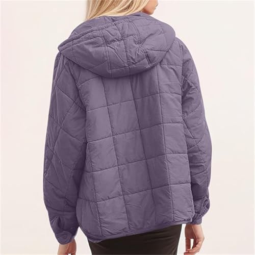Cozy White Oversized Quilted Pullover Puffer Jacket for Women - Soft, Stylish, and Packable! - Image 4