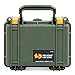 Pelican Protector 1120 Case by ColorCase - OD Green - Small Size Waterproof Case with Pick & Pluck Foam & Convoluted Lid Foam - Yellow Latches