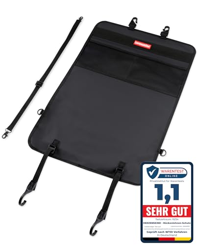 HerzensKind Protection et organisateur du dossier. Protection de si&egrave;ge de voiture pour le dossier lors de la conduite avec des enfants.