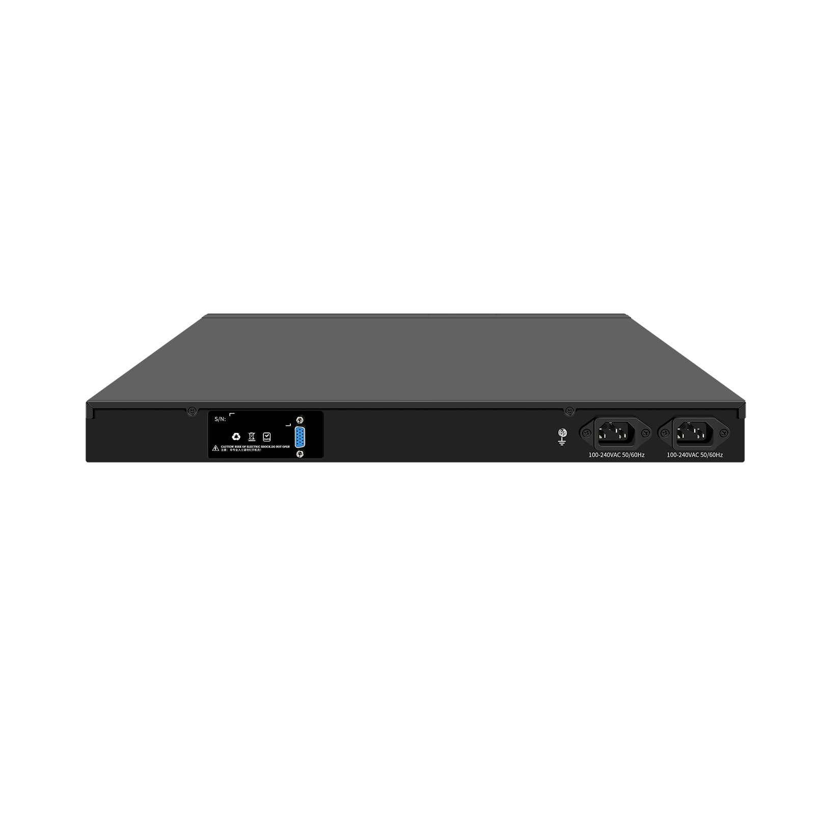 Redundancy Power Supply 1U Firewall Appliance, PFSense, Mikrotik, OPNsense, VPN, Network Router PC, N150, RJ53, 4 x 2.5GbE LAN, COM, HDMI, Dual Power, 16G RAM, 128G SSD