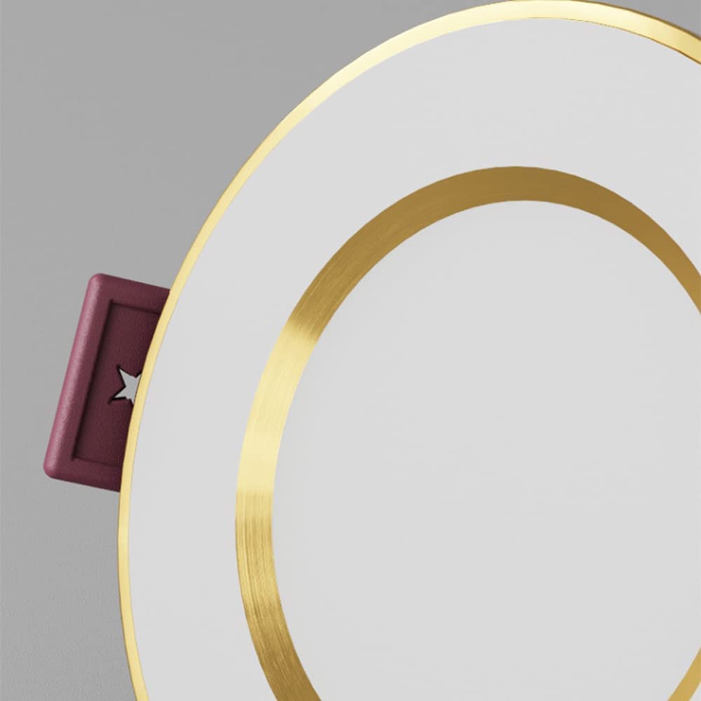 Set di 9 faretti a LED da Incasso Bianchi da 2 Pollici per corridoio, Illuminazione Decorativa del soffitto, Pannello Luminoso Rotondo per soffitto, faretto Wafer Senza allogg,5w-4000k