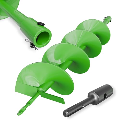 ZENIX Gartenbohrer Erdbohrer für Bohrer 150mm×800mm mit Sicherungsbolzen & Adapter,Mit normaler Bohrmaschine nutzbar, Erdbohrer für Pfahlbohrer Brunnenbohrer Aushubarbeiten, Zaunbau und Garten. ZENIX Gartenbohrer Erdbohrer für Bohrer 150mm×800mm mit Sicherungsbolzen & Adapter,Mit normaler Bohrmaschine nutzbar, Erdbohrer für Pfahlbohrer Brunnenbohrer Aushubarbeiten, Zaunbau und Garten.