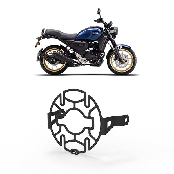 Headlight Guard | Headlight Protector Grill | Metal light Grill Protector | Heavy Duty Front Light Cover Compatible with Yamaha FZ-X & FZ-X Hybrid (Black, Pack of 1)-image-17