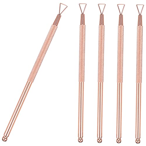 NULYLU 5pcs Professional Stainless Steel Nail Remover Kit for Gel Polish Removal Cuticle Pusher for Women Easy to Use Nail Art Tools