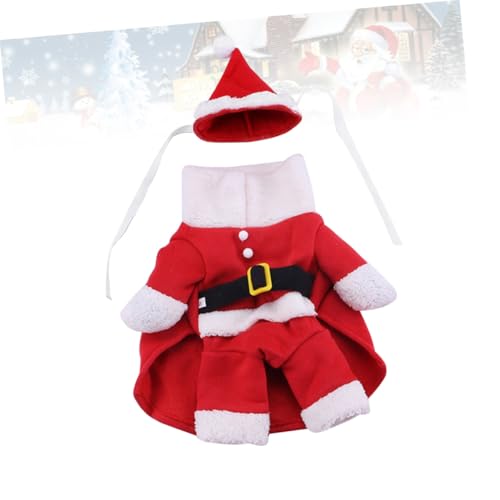 Disfraz de Santa para perro pequeño Mobestech rojo S miniatura 5