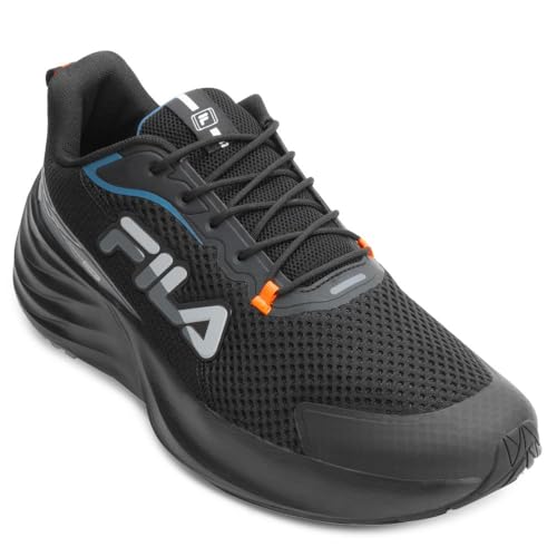 Fila Tenis Racer Comet Masculino, Preto/Azul/Prata, 42