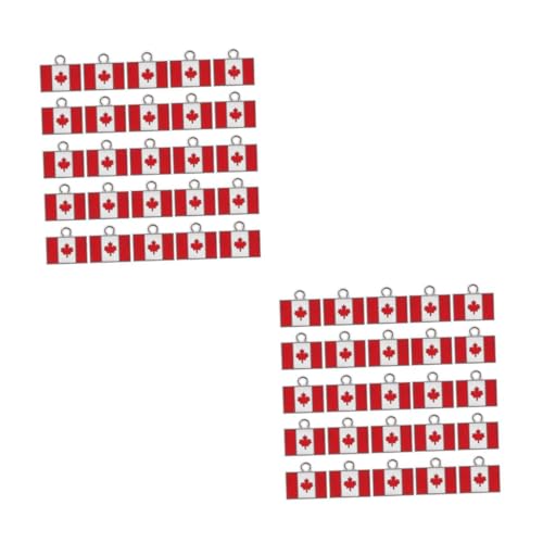 Pendentifs drapeau canadien légers pour éliminer le poids des bijoux de sac DIY
