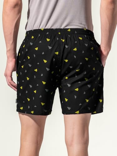 Image of DaMENSCH Regular Fit Solid 100% Soft & Durable Cotton Boxer Shorts Dual Pockets Anti-Bacterial Moisture Wicking Microfibre Waistband Ultra-Light Boxers for Men