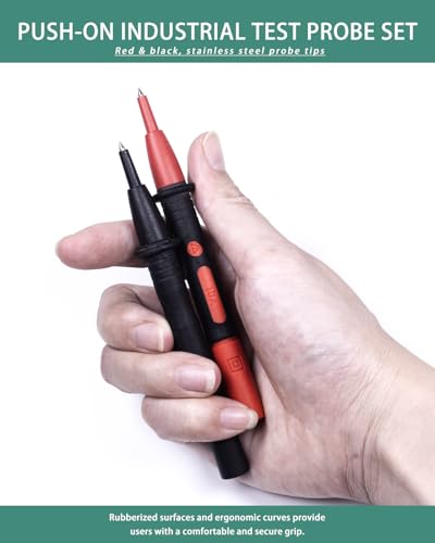 Image of Removable Test Probes, Multimeter Industrial Test Probes Set 2mm Tip Diameter CAT III, CAT IV, 10A