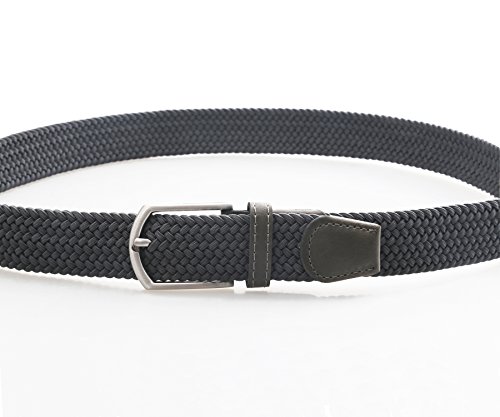 Image of 2pcs Men's Stretch Woven 1.3 inch Wide Elastic Braided Belts