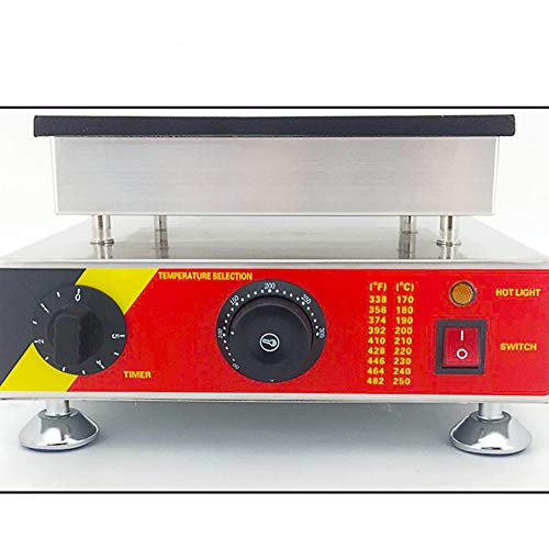 Hanchen Electric Square Waffle Maker Commercial Muffin Bake Machine 25Pcs Poffertjes Grill Dutch Mini Pancake Bake Machine Non-stick Cooking Surface for Bakery Home and Kitchen Restaurant Leisure Snack Bar Commercial Use Cake Size17x17x04in 110v 60Hz American Plug