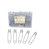 80 Large Extra Large Safety Pins - 2.2 inch (55mm) Heavy Duty Stainless Steel Pins for Sewing, Baby Clothing, Diapers, Laundry, Decorations