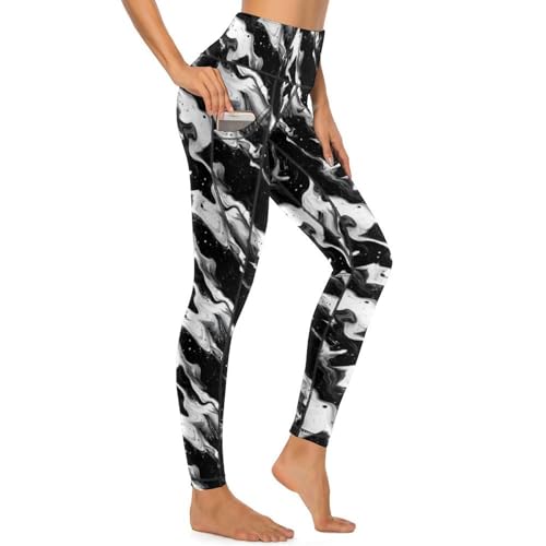 Pantalon de yoga à motif marbré pour vos séances de fitness et running