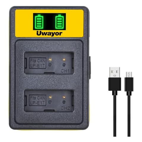 Uwayor Dual Slot Battery Charger for Canon Cover