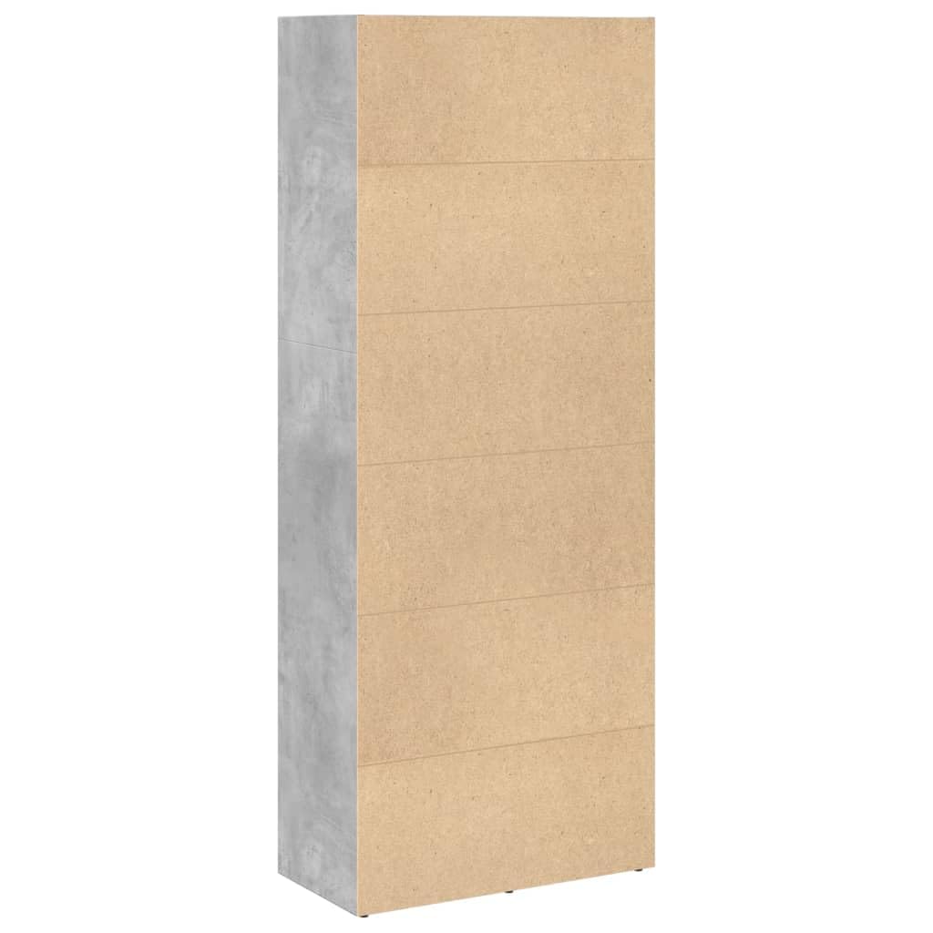 vidaXL Libreria Grigio Cemento 60x30x152 cm in Legno Multistrato, scaffale per Libri, scaffale, scaffale Contenitore, armadietto portaoggetti